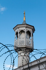 Fototapeta na wymiar The historical Uryanizade Ahmet Esat Efendi mosque in Istanbul Kuzguncuk 