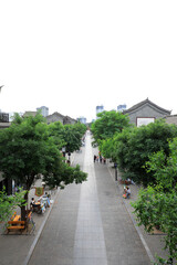 Obraz premium Greening plants are in the traditional ancient city, North China