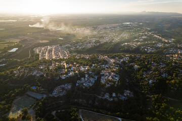 Aerial view villas of Pinar de Campoverde. Spain