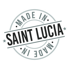 Made in Saint Lucia Stamp. Logo Icon Symbol Design. Security Seal Style National Product badge vector.