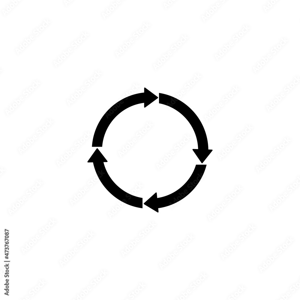Poster cycle icon in trendy flat style isolated on grey background. process symbol for your web site design