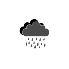 Rain Icon in trendy flat style isolated on grey background. Cloud rain symbol for your web site design, logo, app, UI. Modern forecast storm sign. Weather, internet concept. Vector illustration, EPS10
