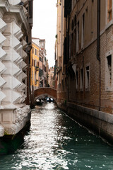 Fototapeta na wymiar water gondola venice on canals in italy