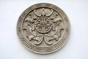 Chinese traditional brick carving architectural landscape, Beijing