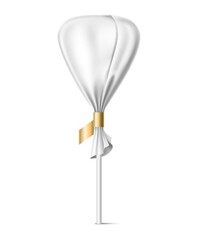 Candy stick wrapper mockup. Blank lollipop package realistic template