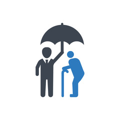 Old man insurance icon