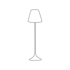 Modern light lamp for home interior decorations of trendy loft style outline contour lines. Classic lantern and spotlight in simple linear silhouette. Doodle vector illustration