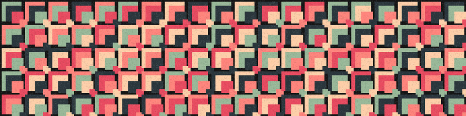 Abstract Geometric Pattern generative computational art illustration