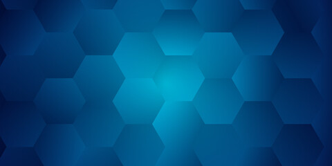 Fototapeta na wymiar abstract blue background with hexagons