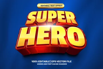  Super Hero 3D Editable text Effect Style © agungkreatif