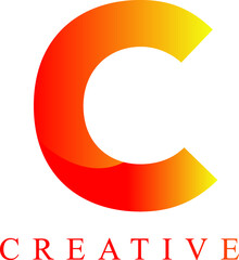 C letter Logo design. Letter Logo Design Template.