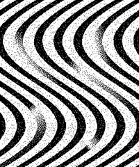 Black wavy stripes,seamless pattern,Modern gradient monochrome dot illustration. pixel graphics