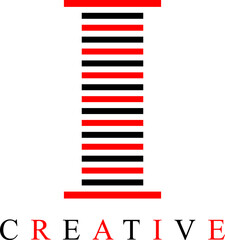 I letter Logo design. Letter Logo Design Template.