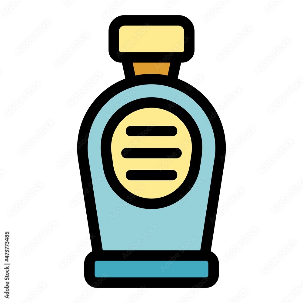 Wall mural care mouthwash icon. outline care mouthwash vector icon color flat isolated - Wall murals