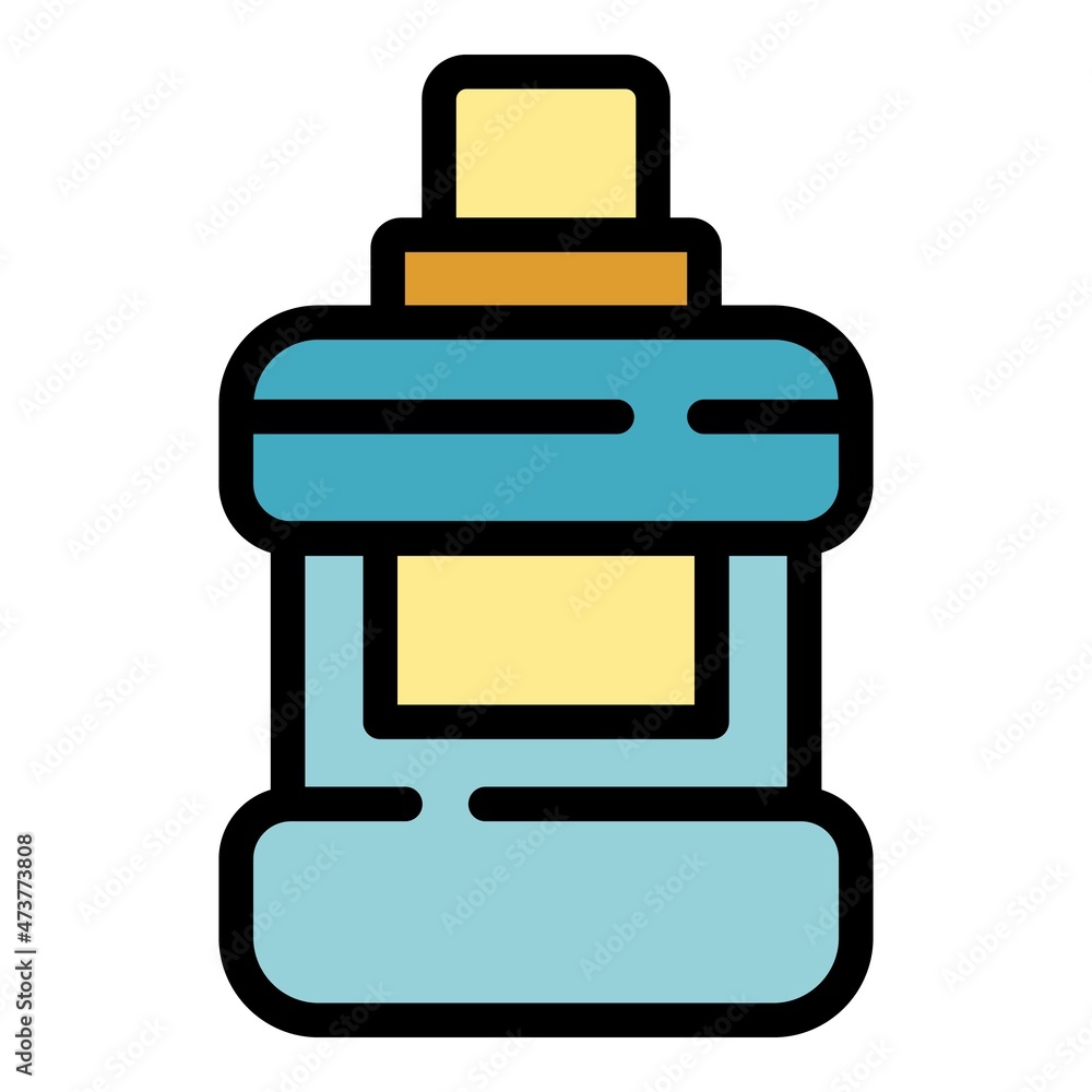 Sticker modern mouthwash icon. outline modern mouthwash vector icon color flat isolated - Stickers