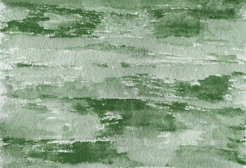 Abstract green watercolor on white paper