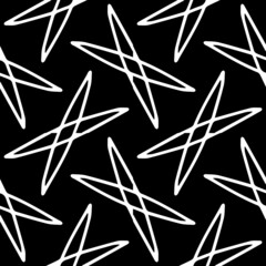 Abstract vector seamless pattern background in classic black and white