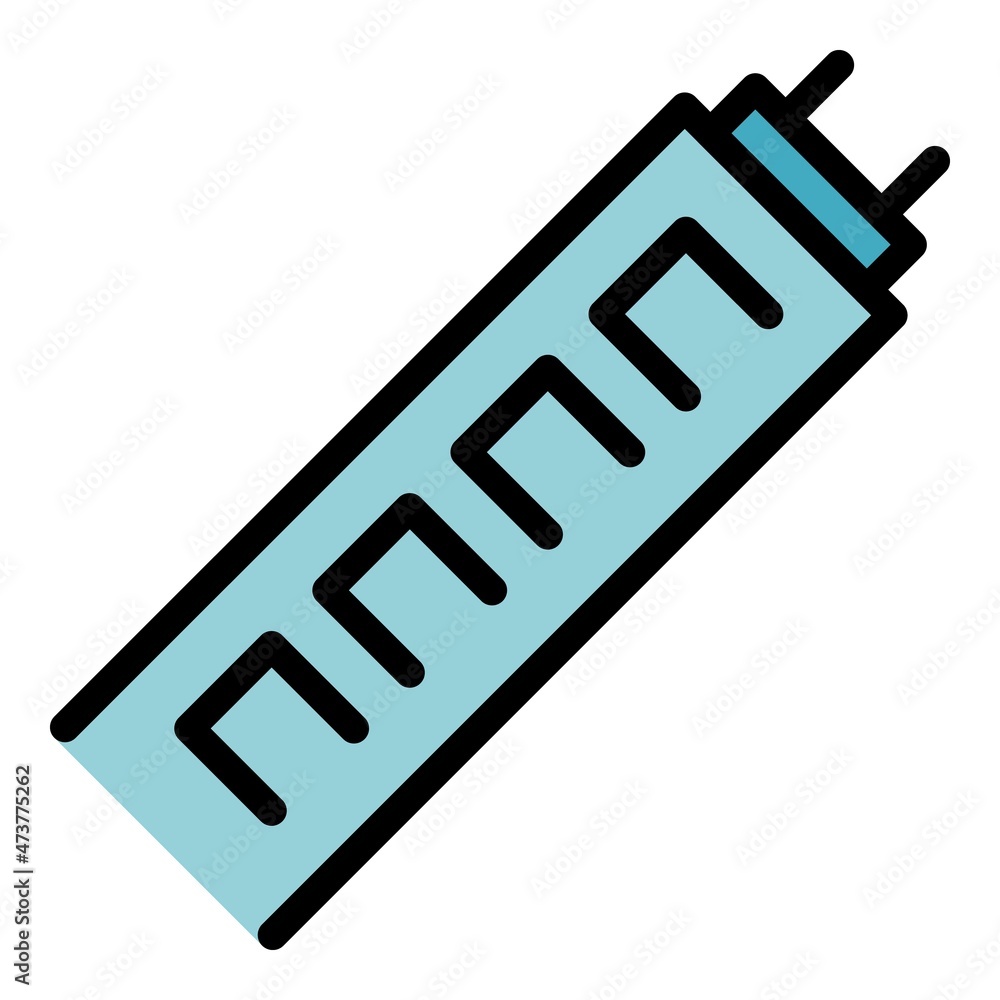 Poster power led stripe icon. outline power led stripe vector icon color flat isolated