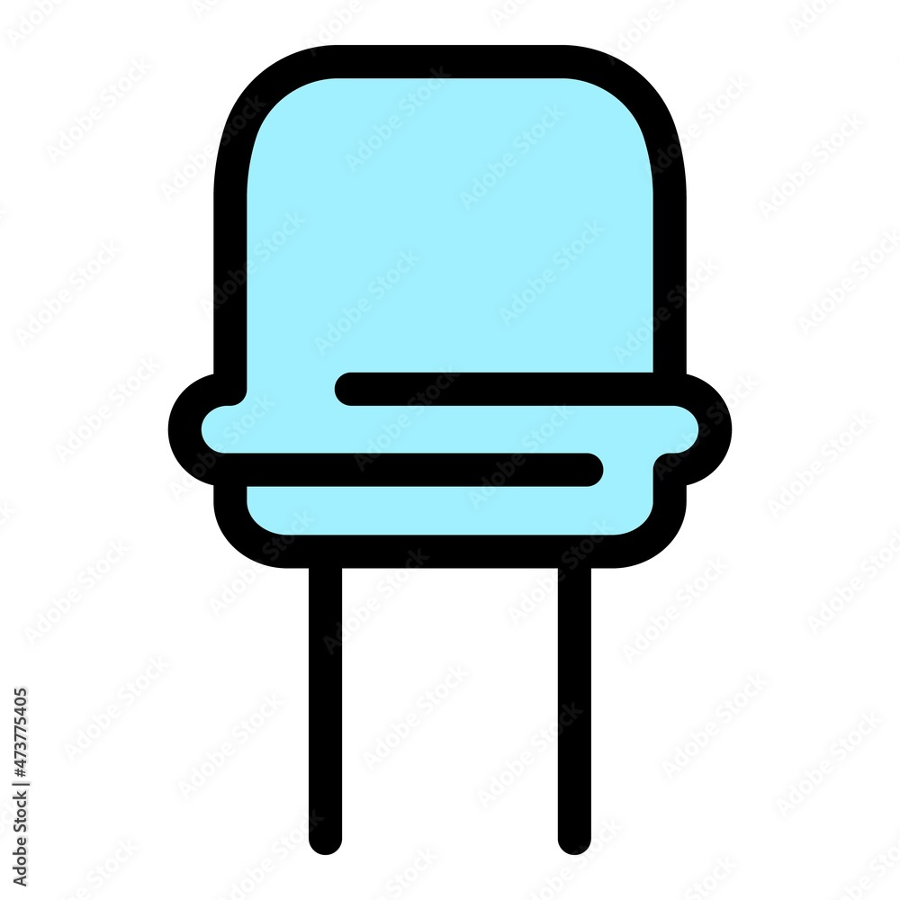 Poster component capacitor icon. outline component capacitor vector icon color flat isolated