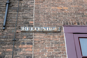 Street Sign Buitenhof At The Hague The Netherlands 28-12-2019