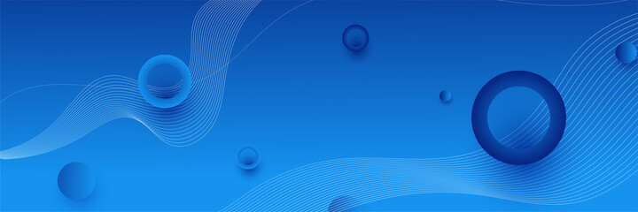 Blue abstract banner background.