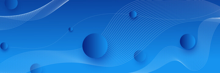 Blue abstract banner background.