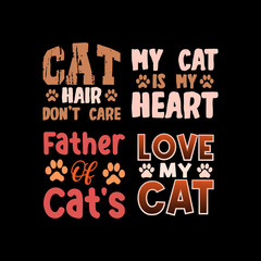 cat typography lettering for t-shirt design
