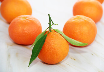 fresh round orange tangerine fruit