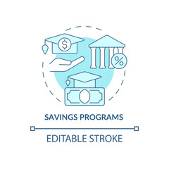 Saving plan concept icon. Banking option for employee. Workers deposit abstract idea thin line illustration. Isolated outline drawing. Editable stroke. Roboto-Medium, Myriad Pro-Bold fonts used