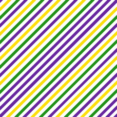 Mardi gras striped seamless pattern. Vector background for textile.