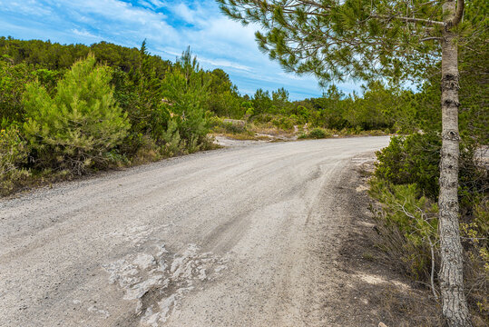 dirt road on ibiza island