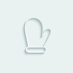 mittens icon vector winter sign
