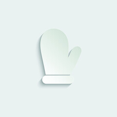 mittens icon vector winter sign