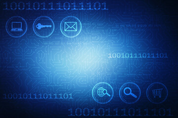 Internet binary data code computing or transmission process, Internet Fiber Optics data Background, Binary Code Background, Digital Abstract technology background
