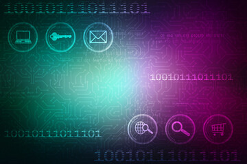 Internet binary data code computing or transmission process, Internet Fiber Optics data Background, Binary Code Background, Digital Abstract technology background