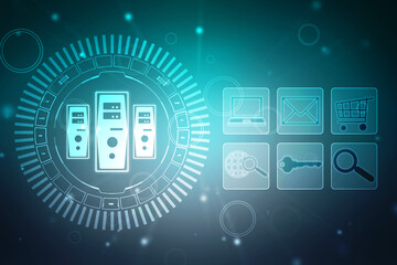 Naklejka premium Internet binary data code computing or transmission process, Internet Fiber Optics data Background, Binary Code Background, Digital Abstract technology background