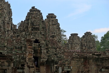 Fototapeta premium The ancient temple complex of Angkor Wat is buried in the jungle.