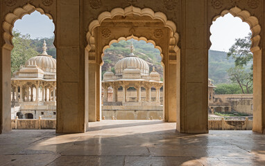 India Rajasthan Jaipur Gaitor Cenotaph erected at the place of cremation of Maharajas