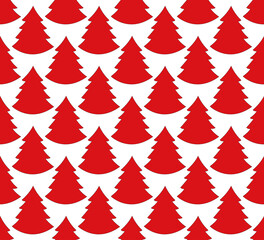 Obraz premium Elegant New Year tree seamless pattern vector background