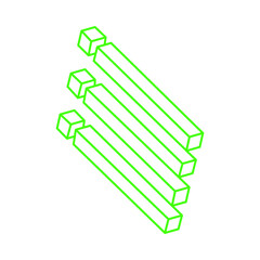 Logo. Impossible shapes, optical illusion, vector. Optical art objects. Geometric figures. Line art.