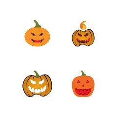halloween logo vector illustration icon