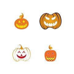 halloween logo vector illustration icon