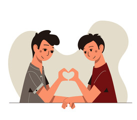 Fototapeta premium A couple of young men in love.