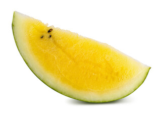 Yellow watermelon isolated on white background