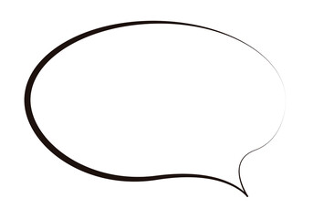 Bocadillo de hablar vacío en fondo blanco.