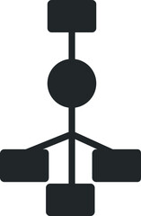 work flow icon isolated, thin line, black color