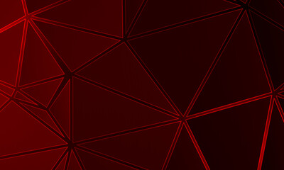 Futuristic red low poly background, abstract geometric rumpled triangular style. vector illustration graphic design background template.