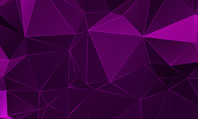 Futuristic purple low poly background, abstract geometric rumpled triangular style. vector illustration graphic design background template.