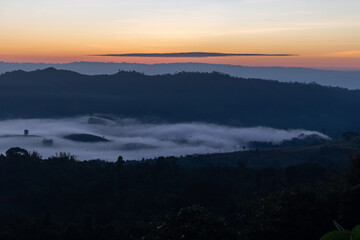 fog over the mountains