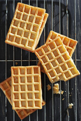 Freshly baked waffles